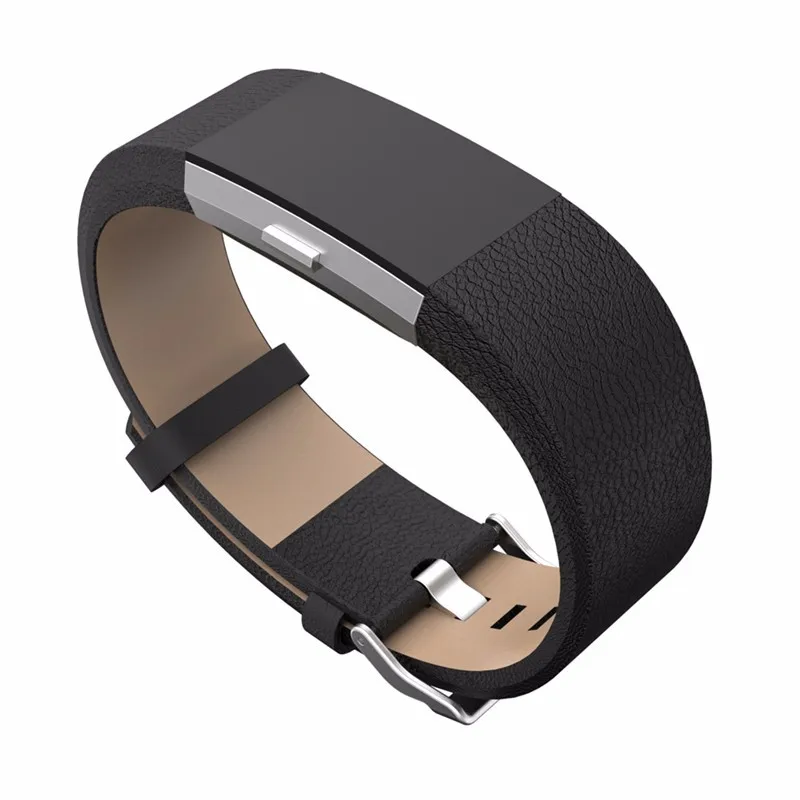 Ремешок из натуральной кожи для часов Fitbit Charge 2 регулируемый браслет в 1 с 3