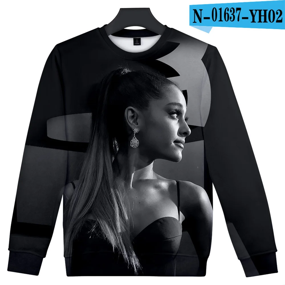 3D певица Ариана Гранде Толстовка панк шик для мужчин женщин толстовки пуловер