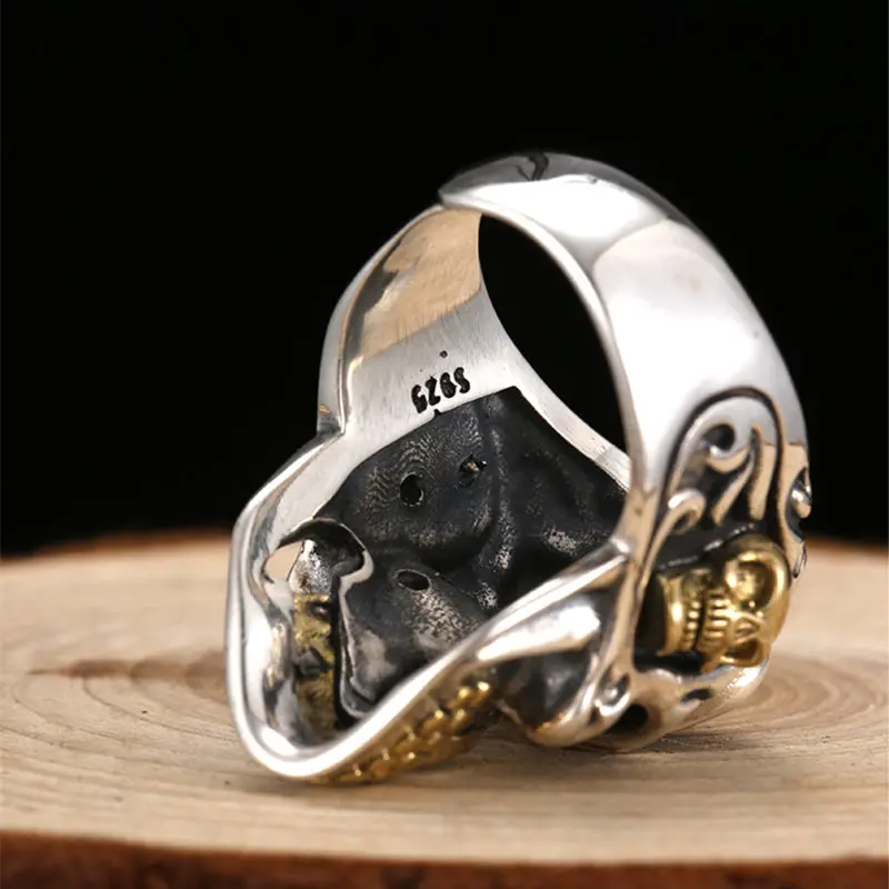 Мужское кольцо в виде черепа из серебра 925 пробы 26 г|skull rings for men|skull ringring |