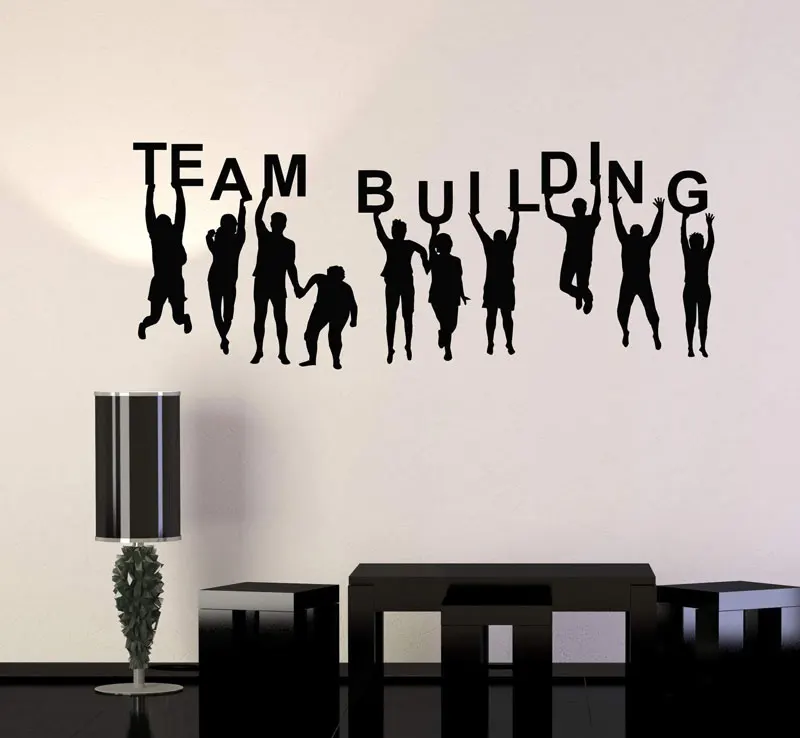 

Vinyl wall decals team building work office decoration business worker inspirational decorative wall sticker BG14
