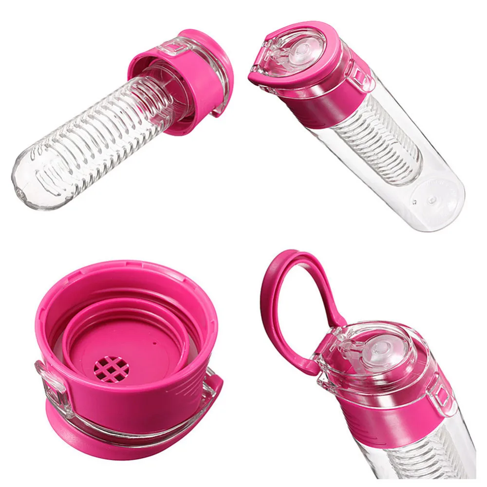 

Free Shipping Portable Fruit Juice Infusing Water Bottle Flip Lid Hand Hank Camping Sports Travel Outdoor EA-free Bottles
