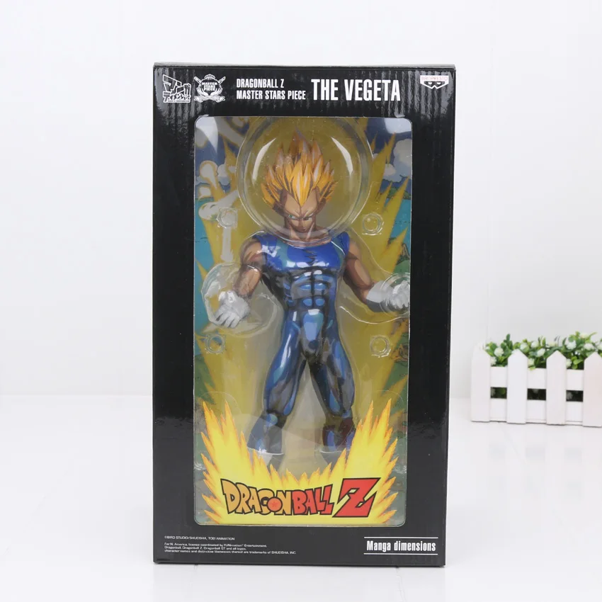Vegeta with box 26 см Dragon ball Z фигурка MSP Master Stars Piece Vegeta Trunks vegetto Сон Гоку черный шоколад ГОКу ПВХ фигурка игрушка - Цвет: Vegeta with box