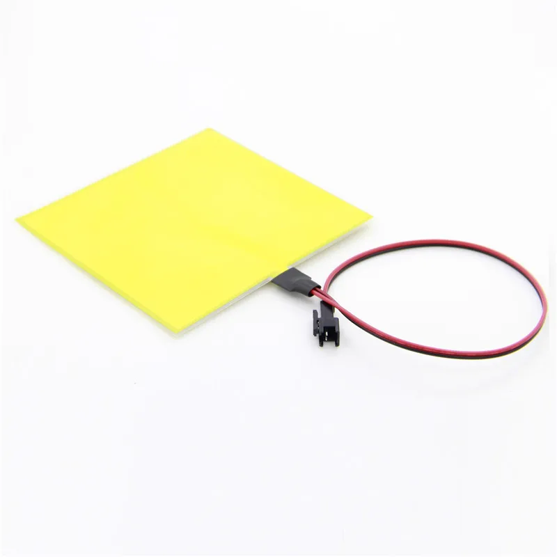 Yellow Светодиодная панель 10x10 см EL подсветка, EL панель+(7 цветов)+ 12 В инвертор смешанный заказ - Испускаемый цвет: Yellow