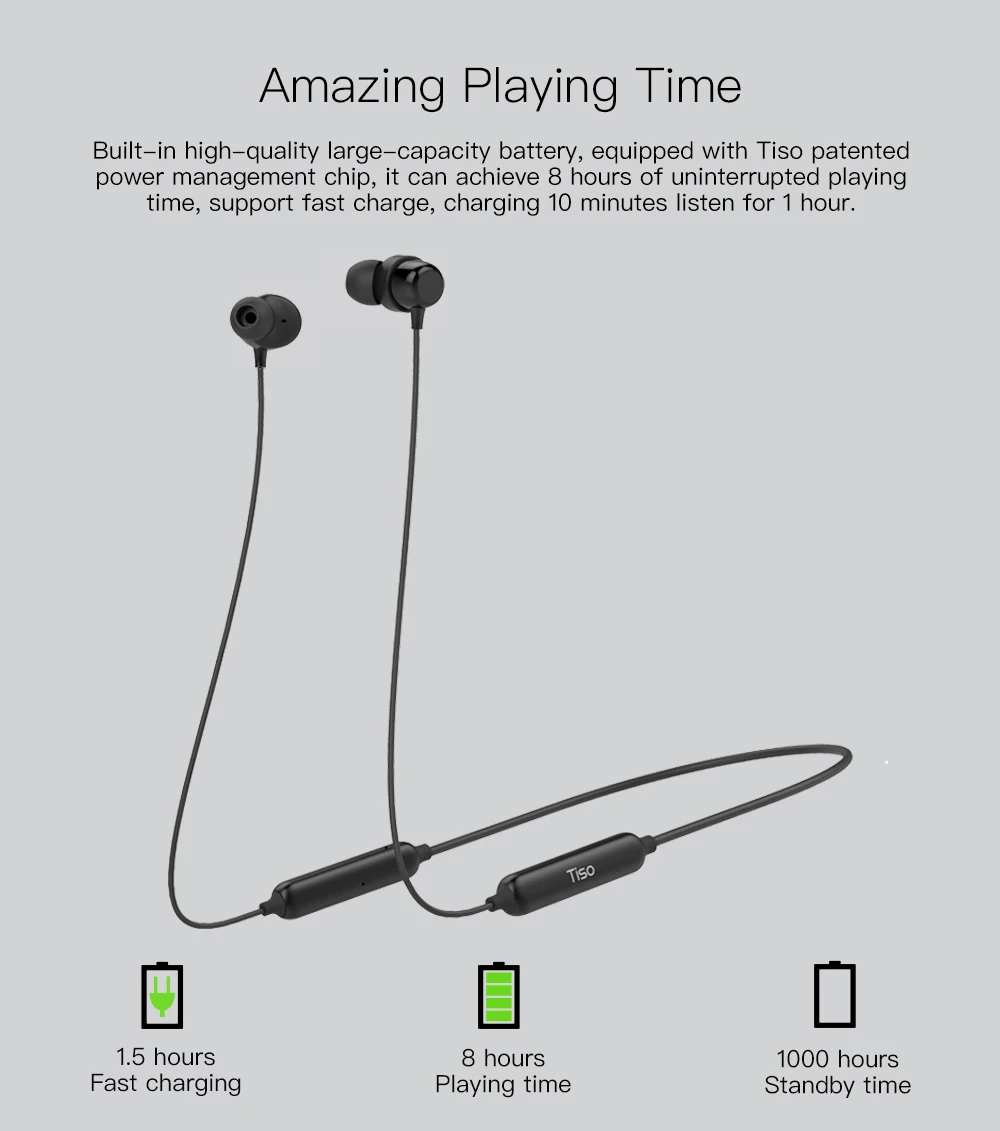 Тисо S8 магнитные Bluetooth наушники беспроводные наушники с шейным MP3 музыка игра видео гарнитуры IP67 водонепроницаемый спортивный микрофон, наушники