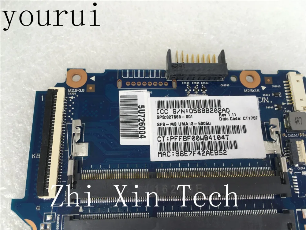yourui For HP 14-AC 240 G4 Laptop Motherboard with i3-5005u Processor 827683-001 6050A270003-MB-A01 DDR3 100% Tested ok | Компьютеры и