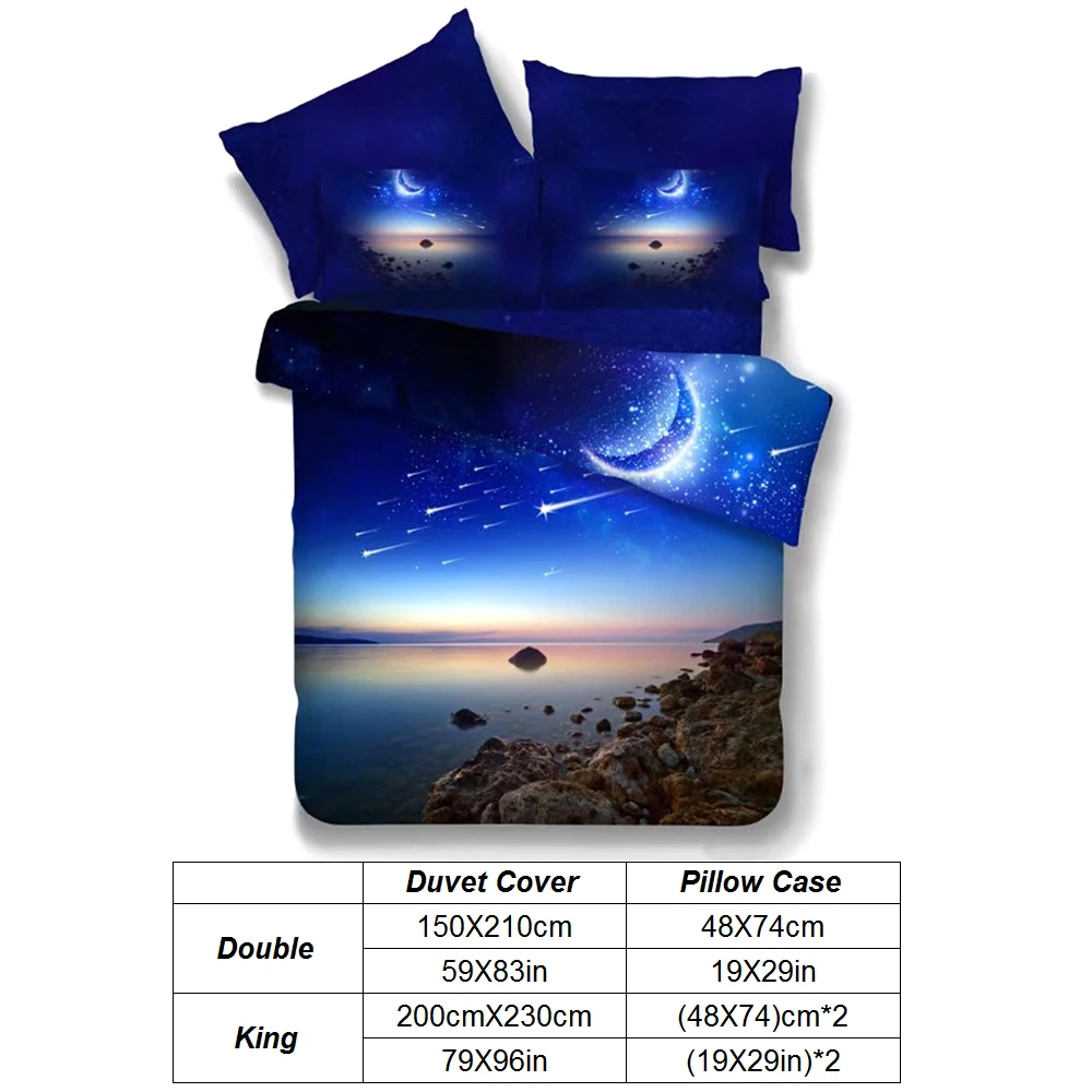 3D комплекты постельного белья набор с космическим пространством Galaxy