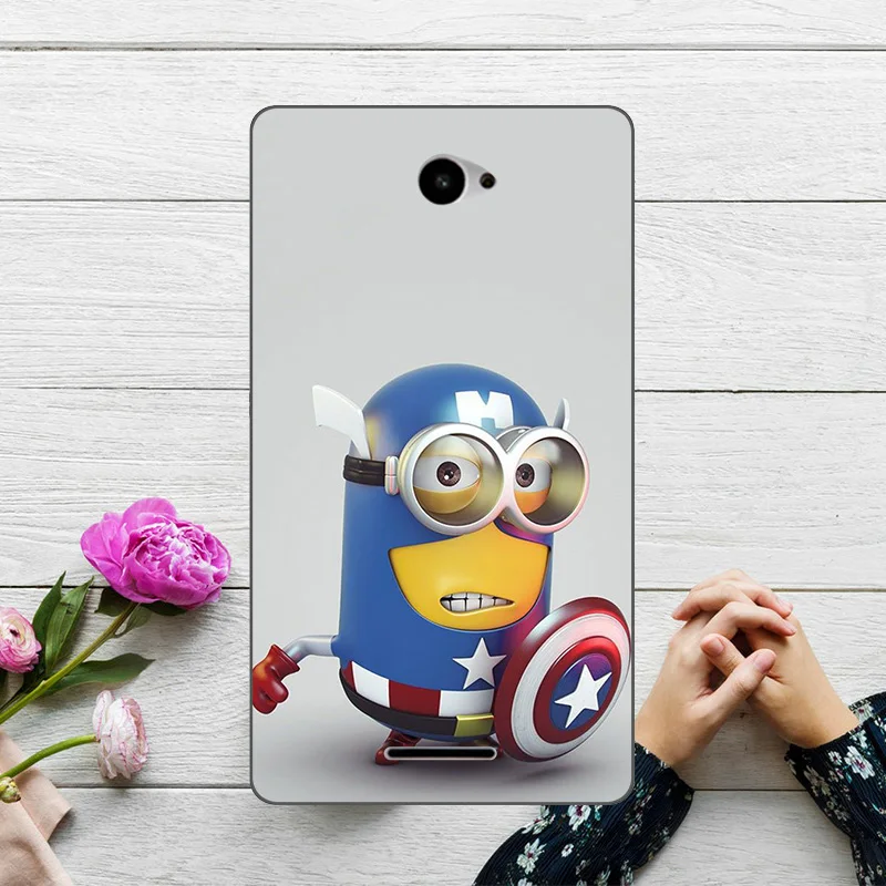 Цветной чехол с изображением Льва кота для Sony Xperia E4 E2104 E2105 E2114 E2115 E2124 задняя крышка