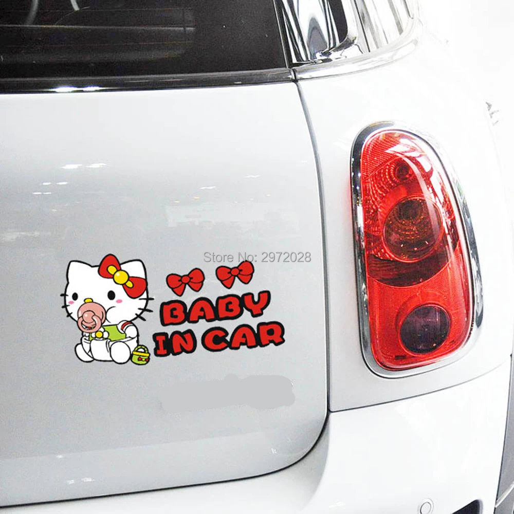 10 х Автомобильное Стайлинг рисунок Hello Kitty с соской в рот ребенка бампер тела