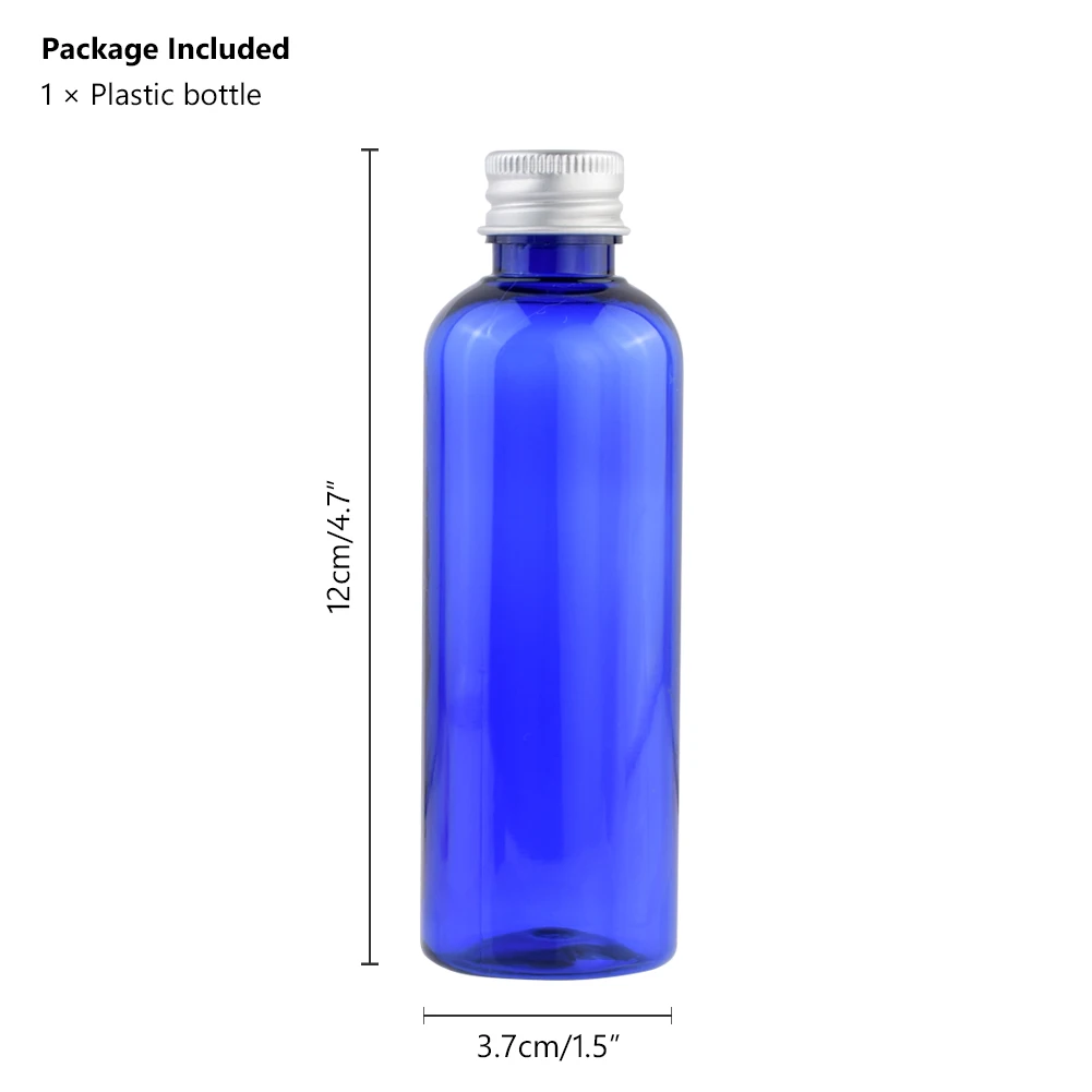 100ml Blue 20 мл, 50 мл, 100 мл, пустая банка, многофункциональный контейнер для макияжа, пластиковая прозрачная пустая бутылка для путешествий, экономия места+ алюминиевая крышка - Цвет: 100ml Blue