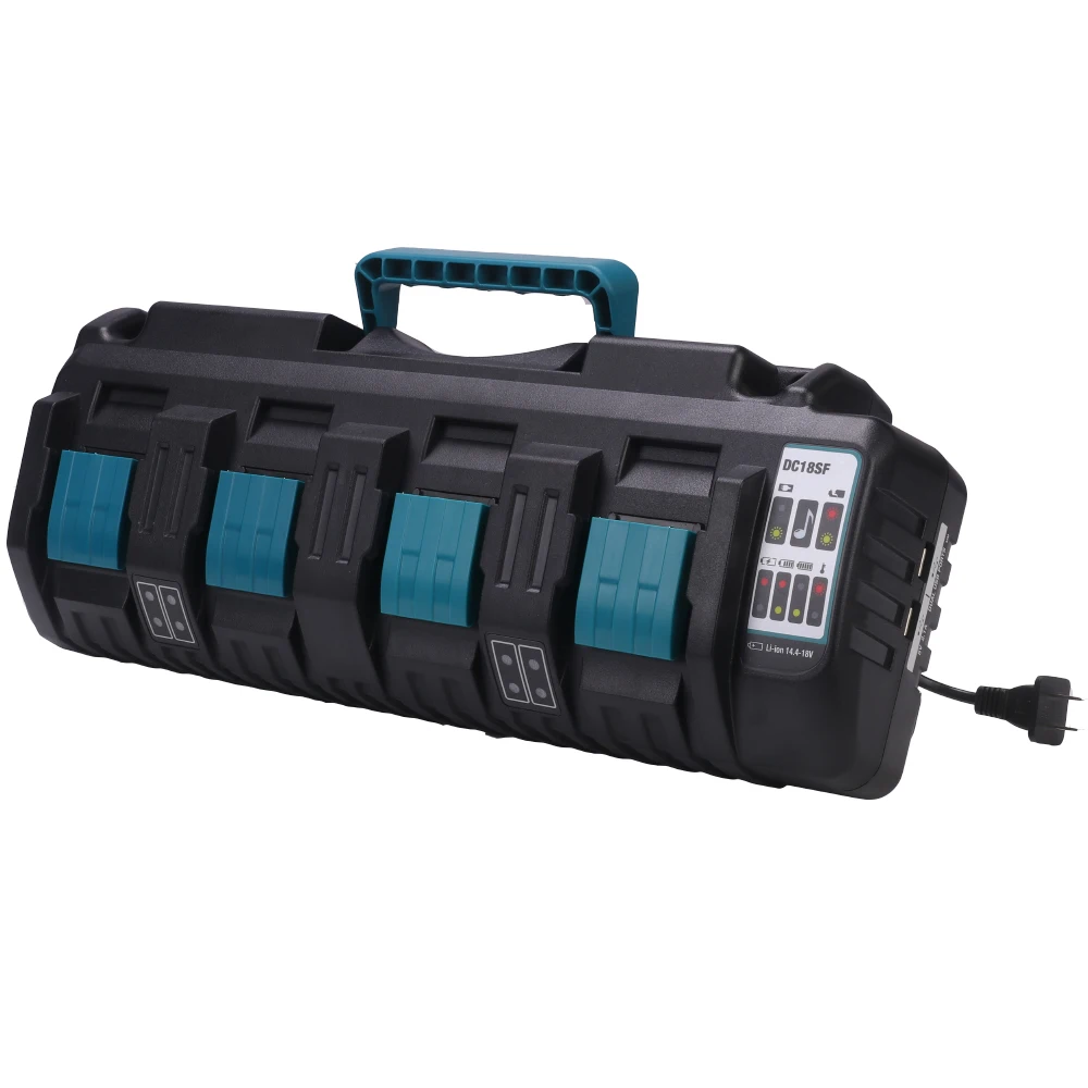 Устройство для быстрой зарядки с 4 портами Makita DC18SF 14 В 18 в литий ионный ток 4A