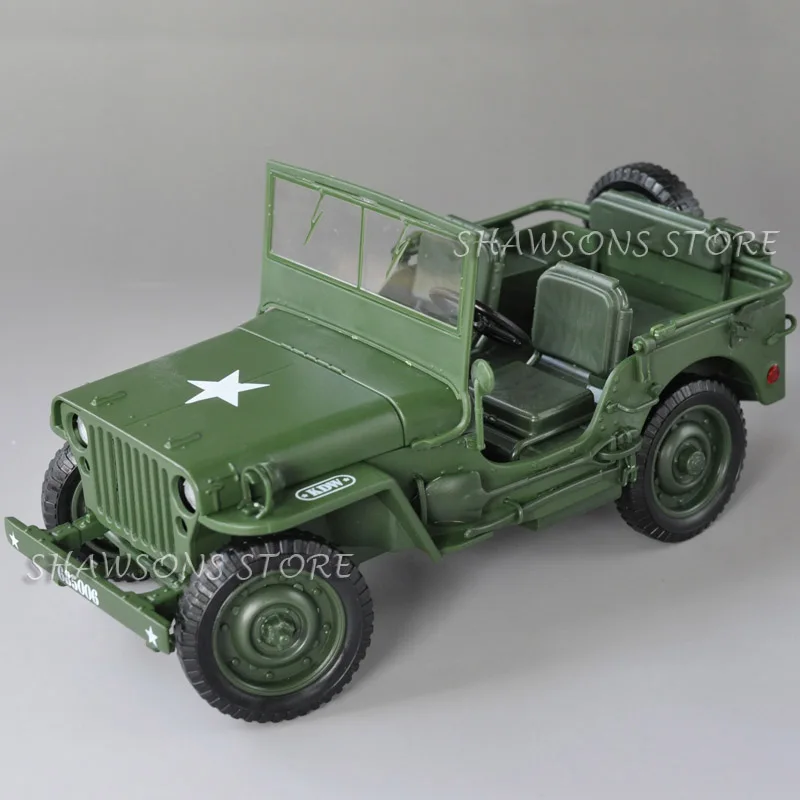 Литая металлическая модель автомобиля игрушки 1:18 Jeep военный автомобиль Willys