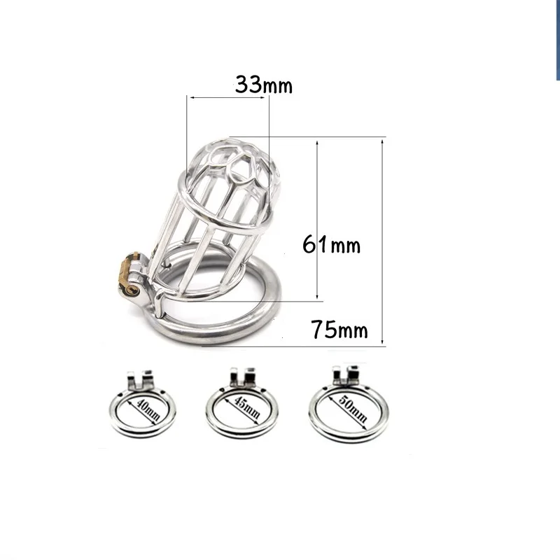 Новинка клетка для пениса из нержавеющей стали мужчин металлическое кольцо на