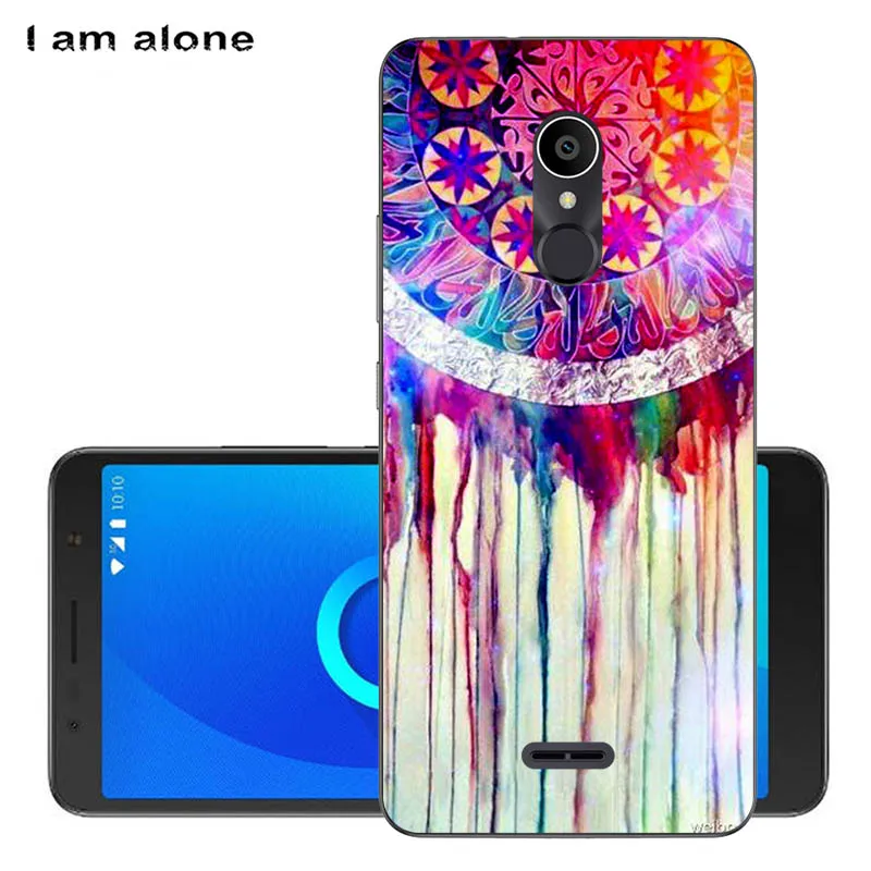 Solf TPU W43 I am alone Phone Shell For Alcatel 3C 3C Dual 5026D 6.0 inch Solf TPU Fashion Cute Color Paint Mobile Case - Цвет: Solf TPU W43