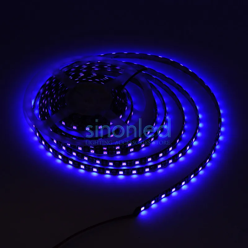 12V 3528/5050 SMD 60led/m 120led/m UV 395-405nm ультрафиолетовая Водонепроницаемая фиолетовая Светодиодная гибкая лента светильник черный светильник ing