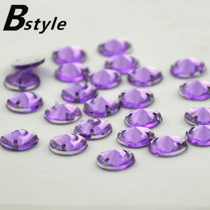 Разноцветные акриловые стразы разных размеров 300 шт. 13 стилей Пришивные