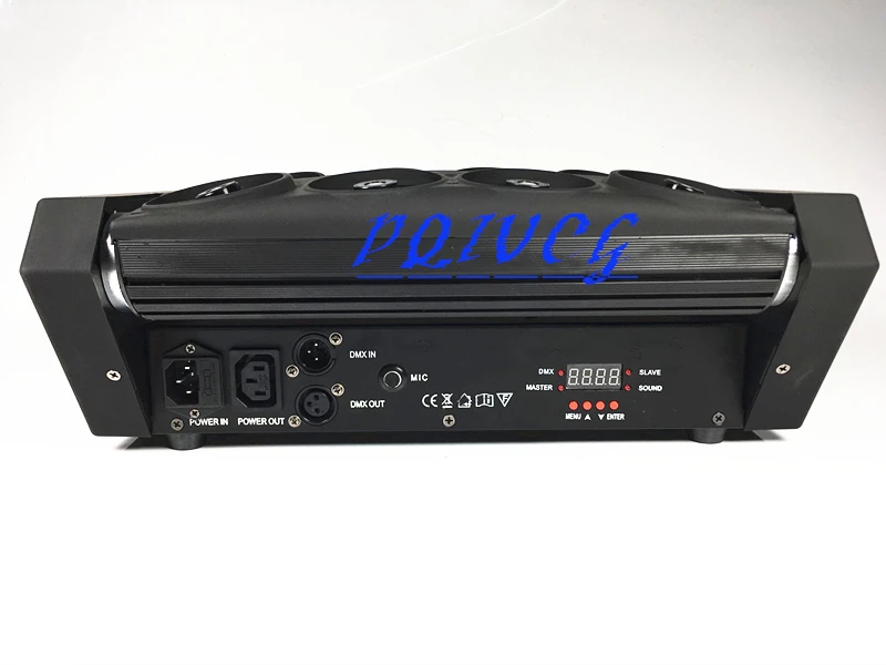 Новинка 2018! RGB 8-head движущийся лазерный свет DMX512 управление 8/16 CH паук