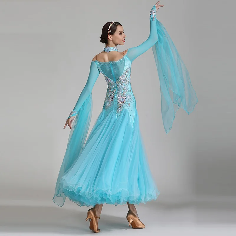 Платье для соревнований по бальным танцам с бахромой бальное платье стандартное