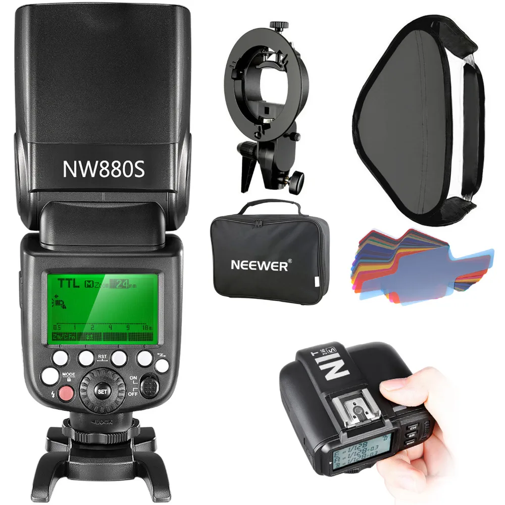 Neewer 2 4G Беспроводная 1/8000 HSS TTL Master/Slave Flash Speedlite Kit для камеры Sony с новым Mi Shoe |