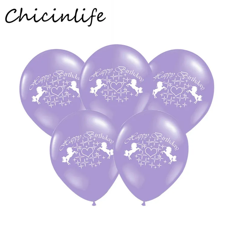 Chicinlife 10 шт. дюймов розовые латексные воздушные шары с единорогом на день рождения