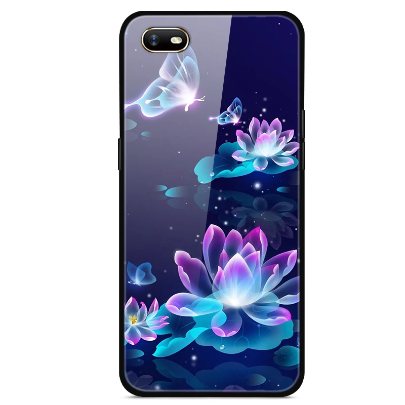 Для OPPO A1K чехол из закаленного стекла жесткий чехол для телефона для OPPO A1K чехол s Мягкий бампер для OPPOA1K A 1K CPH1923 чехол Роскошный