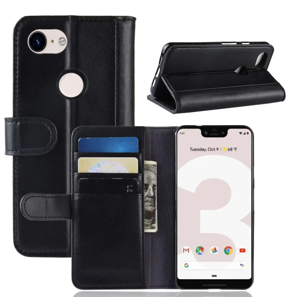Для Google Pixel 3 Lite XL Чехол Премиум Бизнес Флип из натуральной кожи чехол бумажник