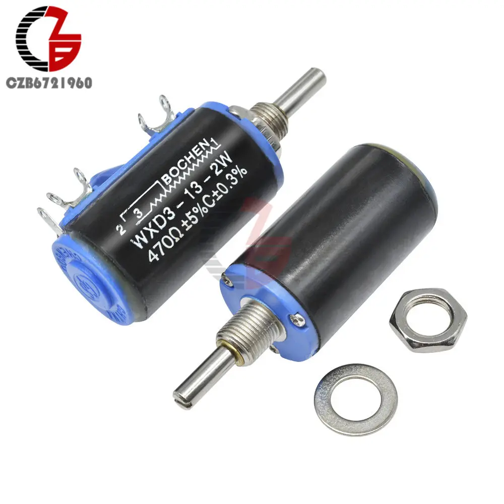 470 ohm WXD3-12-1W WXD3-13-2W потенциометр переключатель 100 200 470 680 1K 2,2 K 3,3 K 4,7 K 5,6 K 6,8 K 10K 22K 33K 47K 68K 100K ohm ручка переключателя - Цвет: 470 ohm