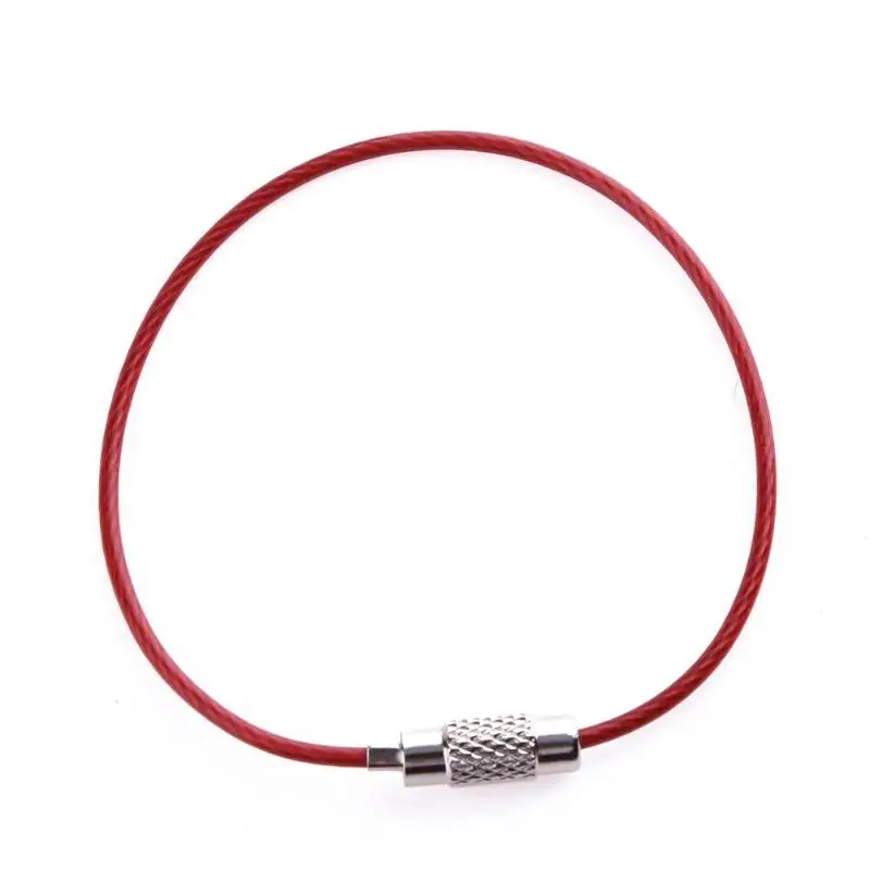 7Pcs брелок Проволока из нержавеющей стали кабель петля на открытом воздухе кольцо