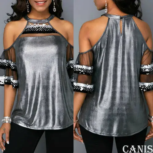 Новые женские летние топы с коротким рукавом и открытыми плечами