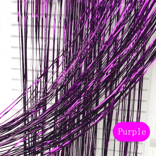 Purple 1x2 м розовое золото металлик Фольга занавес бахрома мишура гирлянды свадебный фон реквизит для фотосессии День Рождения украшения стены - Цвет: Purple