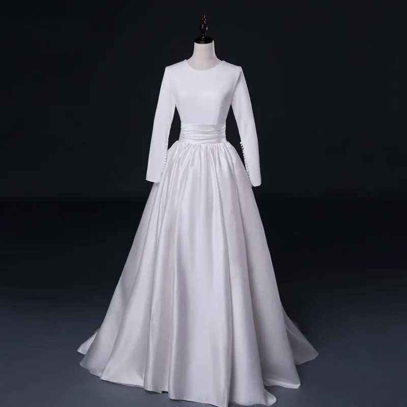 Женское платье с длинным рукавом FADISTEE формальное стрейч из спандекса Сатиновыми