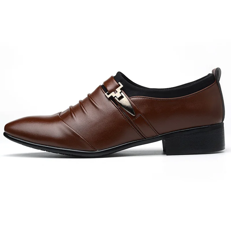 Модная итальянская брендовая мужская официальная обувь Кожаные модельные туфли