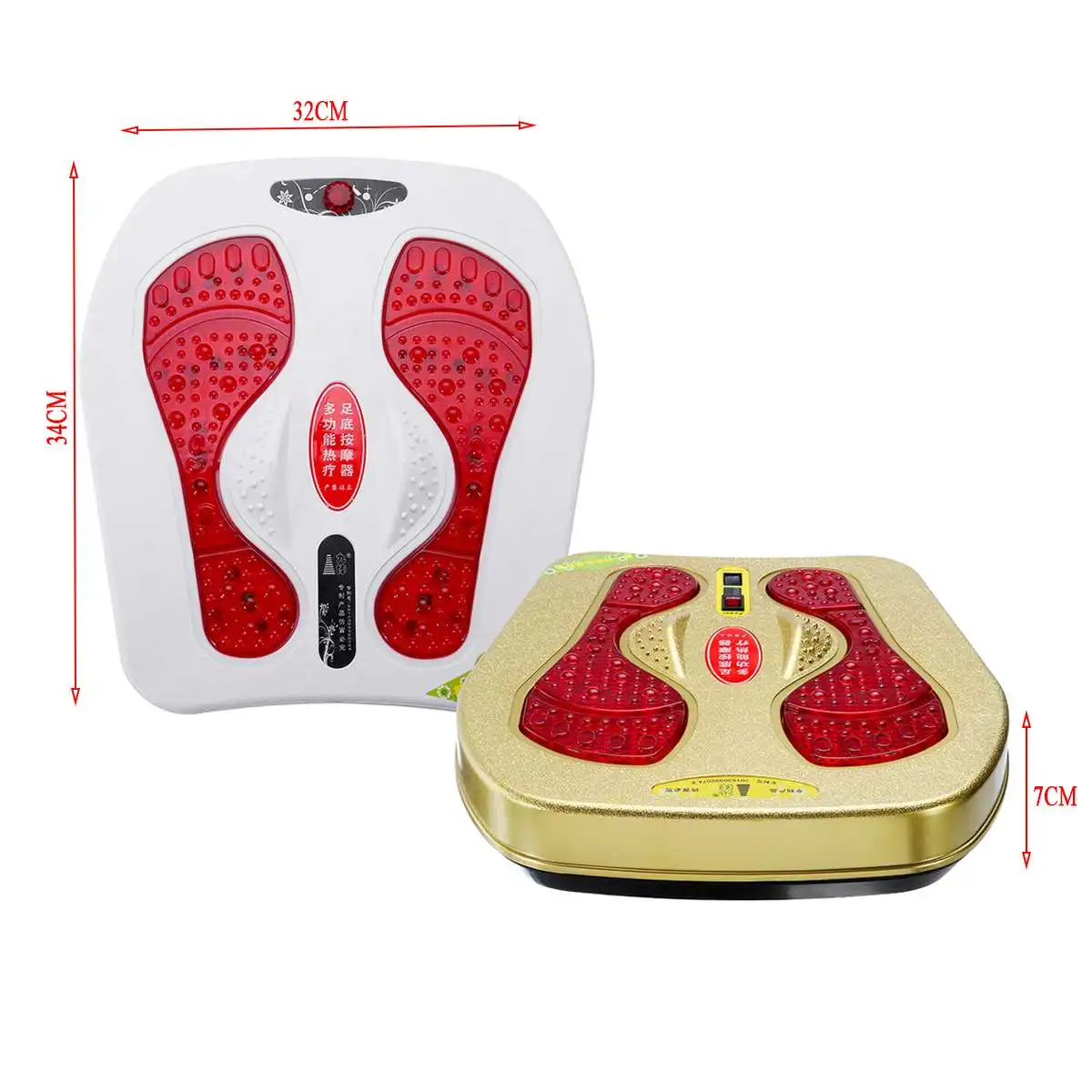 Electric Foot Massager 20W 220V Vibration Infrared Heating Magnetic therapy Spa Relax Magnetic US Plug Blood Circulation Adjust
