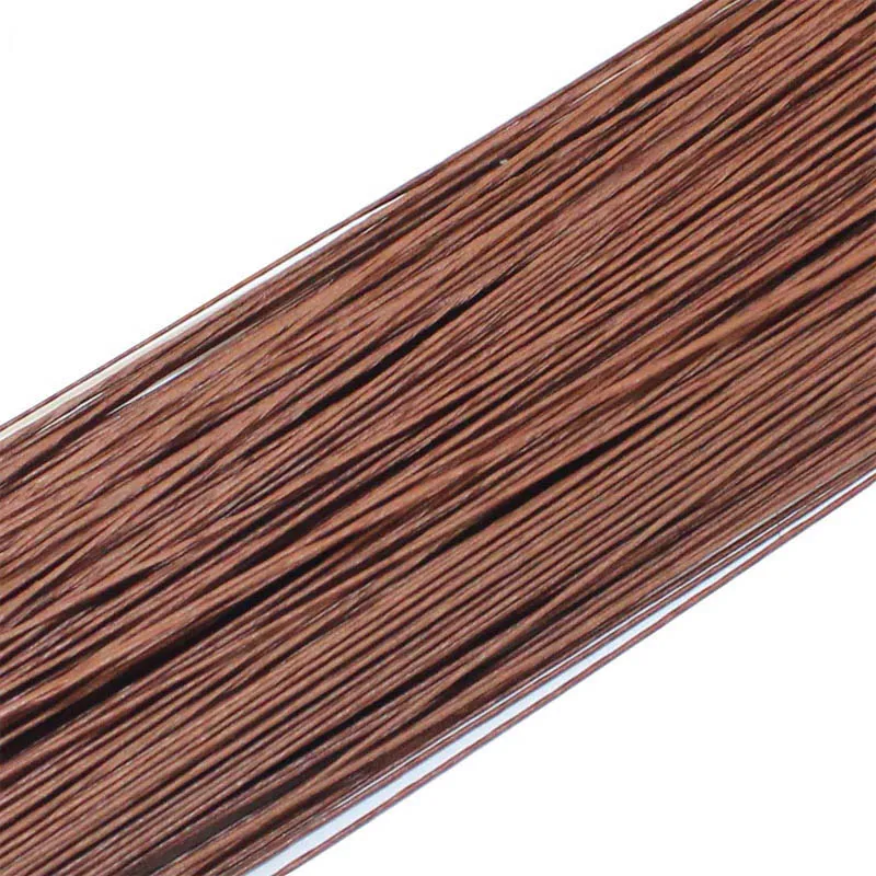 Brown CCINEE 20 шт#18 проволока, покрытая бумагой 1,2 мм/0,047 дюйма, диаметр 40 см, длинная железная проволока, используется для изготовления нейлоновых чулок для изготовления цветов - Цвет: Brown
