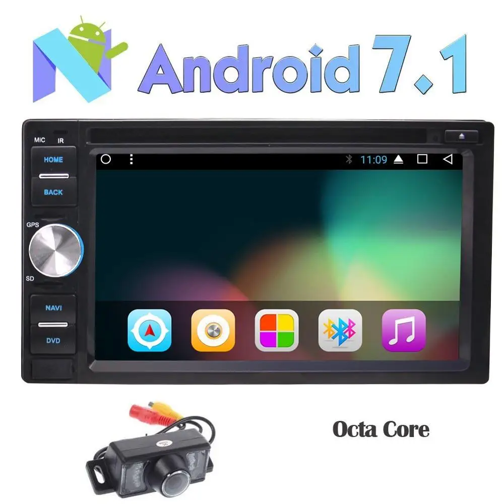 6 2 ''автомобильный dvd плеер на основе Android Восьмиядерный 7 1 стерео в тире gps