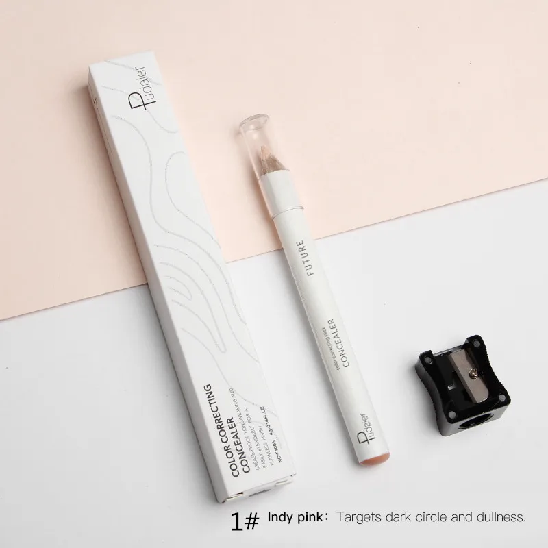 Color 01 Pudaier 1PC 8 Colors Perfect Concealer Pencil Contouring Makeup Waterproof Cream Concealer With Sharpener Say Goodbay To Defect - Цвет: Color 01