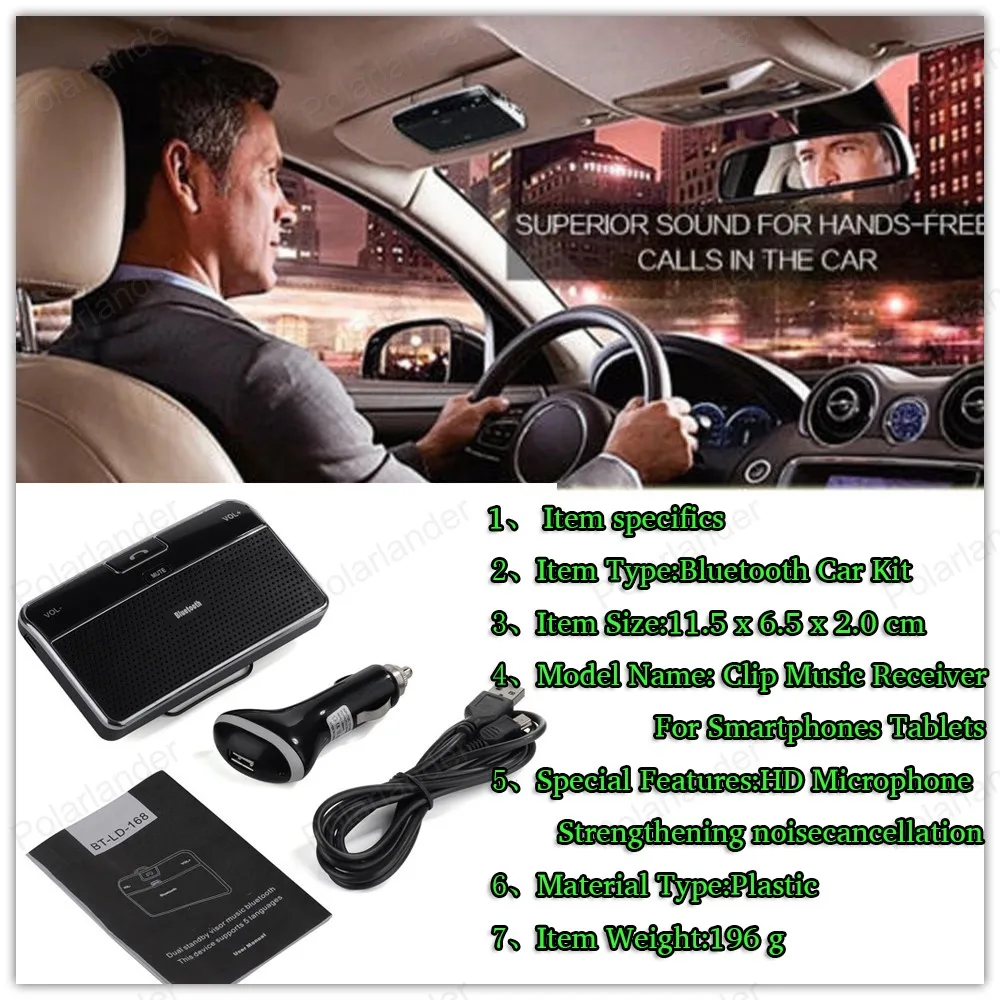 Новинка Bluetooth V4.0 + EDR миниатюрный автомобильный стайлинг громкой связи система