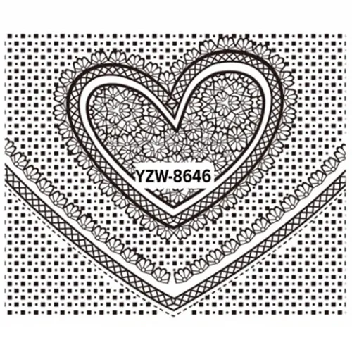 YZW8646 Наклейки для дизайна ногтей, наклейки для кошек, цветов, переводные наклейки с водой, Слайдеры для украшения ногтей, тату, маникюрные обертывания, инструменты, наконечники - Цвет: YZW8646