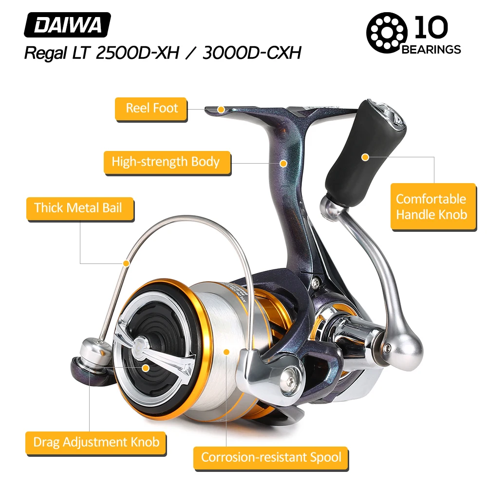 DAIWA Regal LT 2500D XH / 3000D CXH 10 шарикоподшипники спиннинг рыболовная катушка снасти