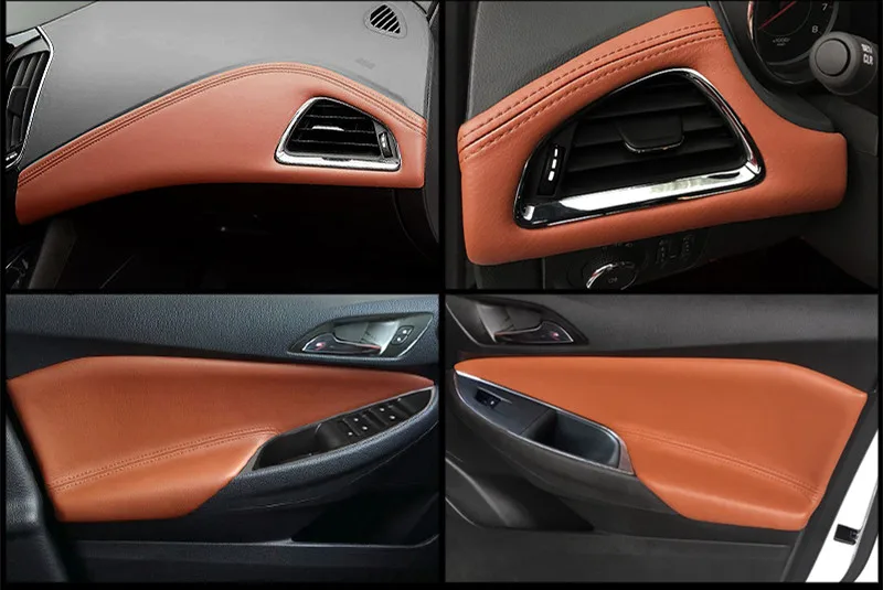 Панель двери центральная консоль кожаная крышка Рамка для Chevrolet Cruze 2015 2016 2017 2018