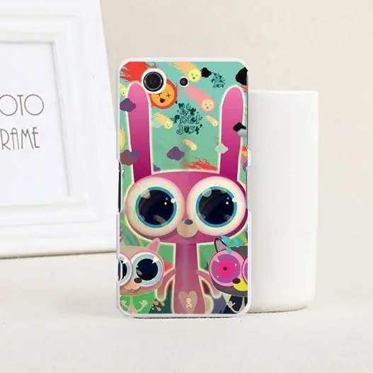 Colorful New Fashion Painting Transparent side Back Cover Cell Phone Case for Sony Xperia Z3 Compact / mini |
