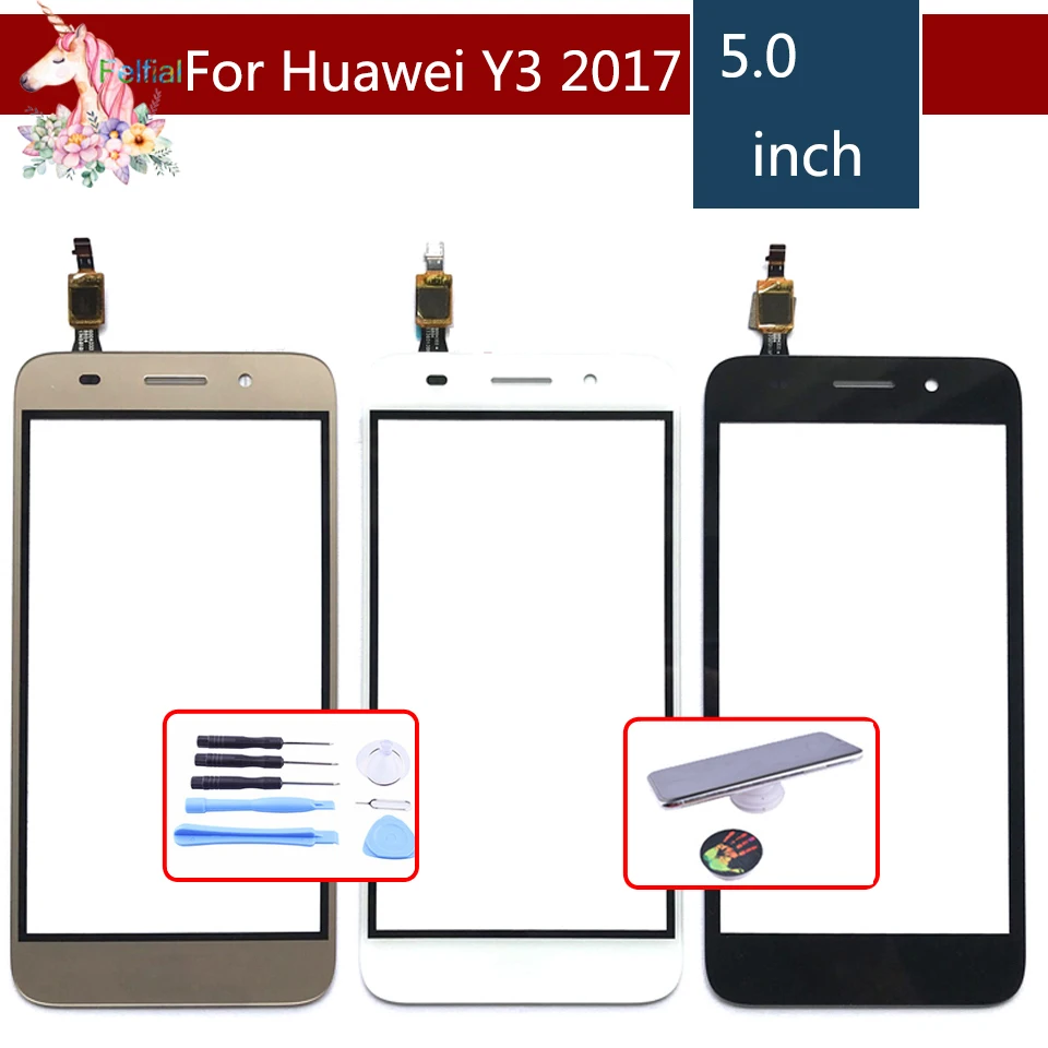Высококачественная внешняя стеклянная панель 5 0 дюйма для Huawei Y3 2017
