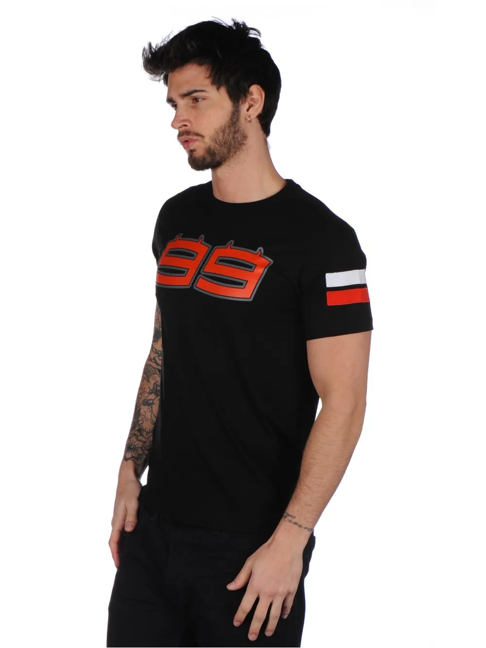 Jorge Lorenzo 99 MOTO большой логотип черная футболка для велосипеда мотоцикл горный