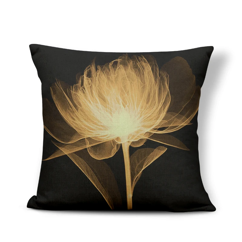 Наволочка в виде тюльпана с короной и рисунком растений|pillow with cover|plants cushioncushion cover