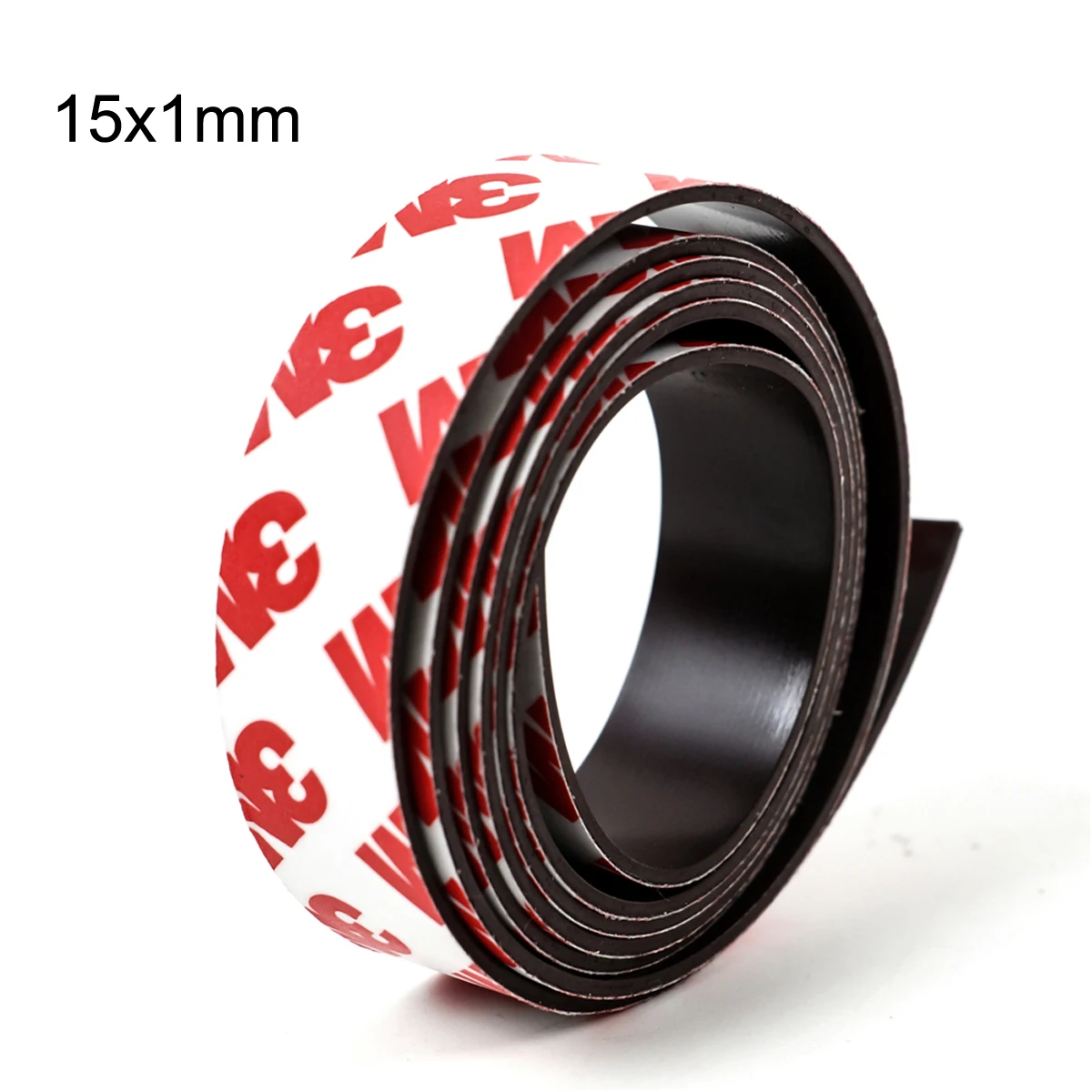 15x1mm 1 метр 10*1 10*2 12*2 15*1 20*1 30*1 мм самоклеющаяся гибкая мягкая магнитная лента резиновая магнитная лента ширина 10 мм/15 мм/30 мм - Цвет: 15x1mm