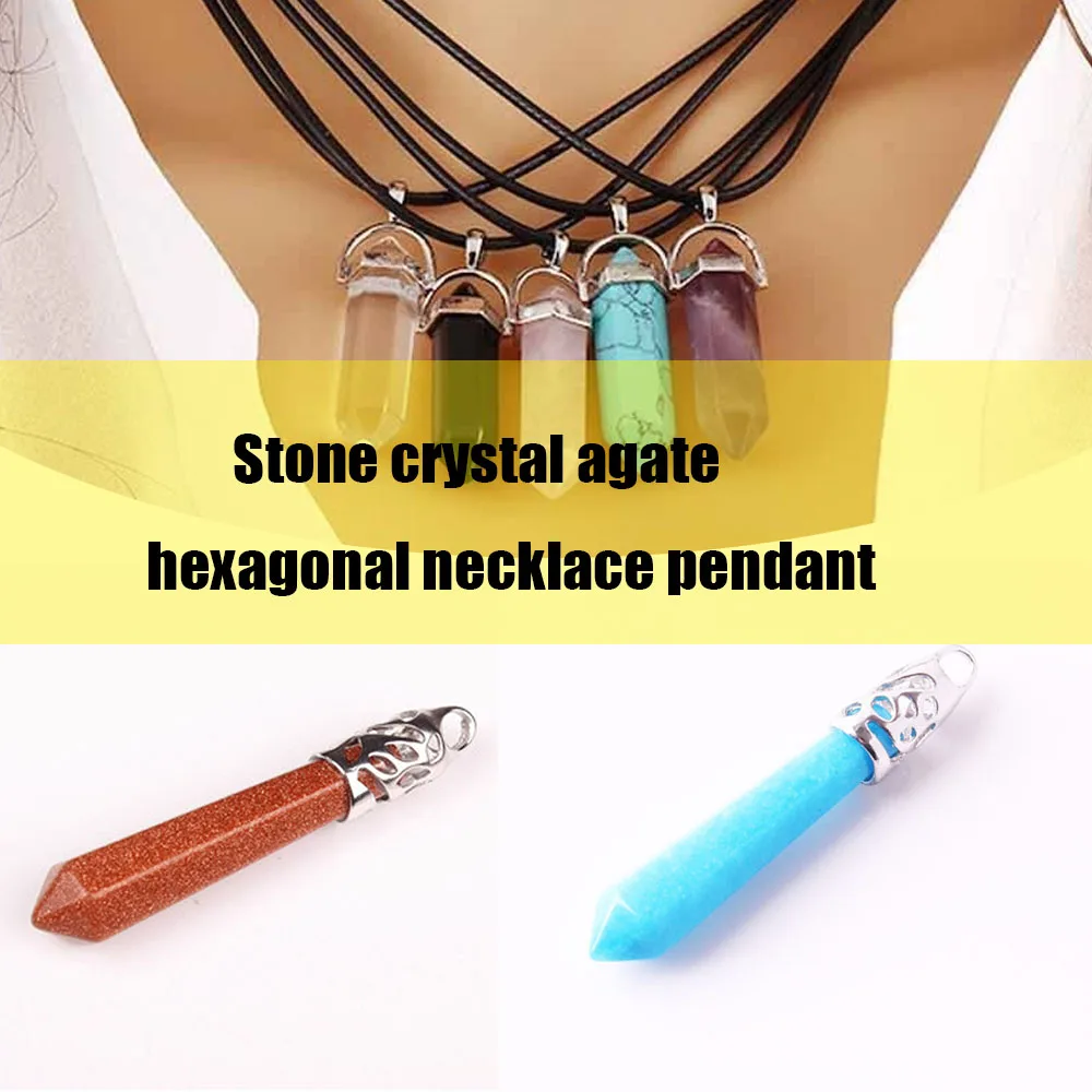 Каменная подвеска чакры в виде натурального кварца с кристаллами | Украшения и