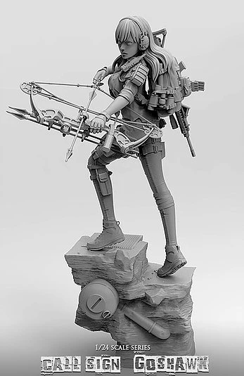 Assembly Unpainted Scale 1/24 75mm fantasy girl with sword base Historical toy Resin Model Miniature Kit | Игрушки и хобби