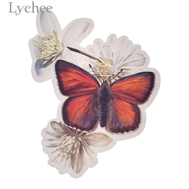 Lychee 31 шт., наклейки с бабочками, красочные клеящиеся наклейки для дневника, сделай сам, альбом, искусство, скрапбукинг, украшение