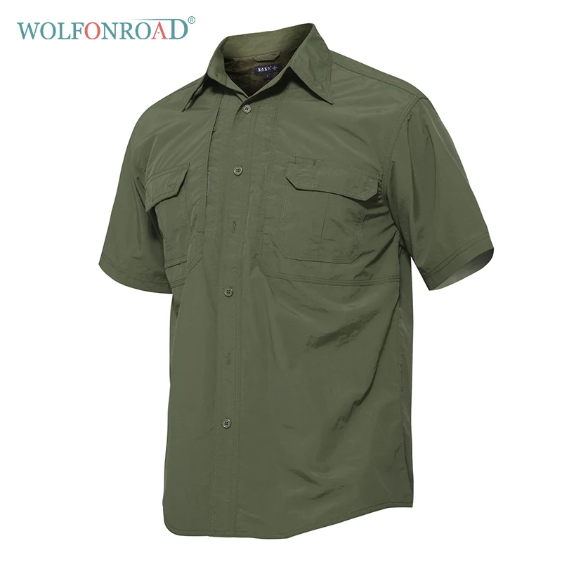 Мужская быстросохнущая рубашка WOLFONROAD водонепроницаемая уличная для походов