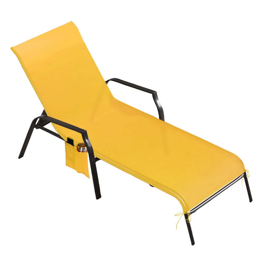 yellow 214,5*75 см праздничный пляжный чехол для кресла для отдыха, полотенце, летняя классная кровать, пляжное полотенце для сада, шезлонг, коврик на стул с большим карманом - Цвет: yellow
