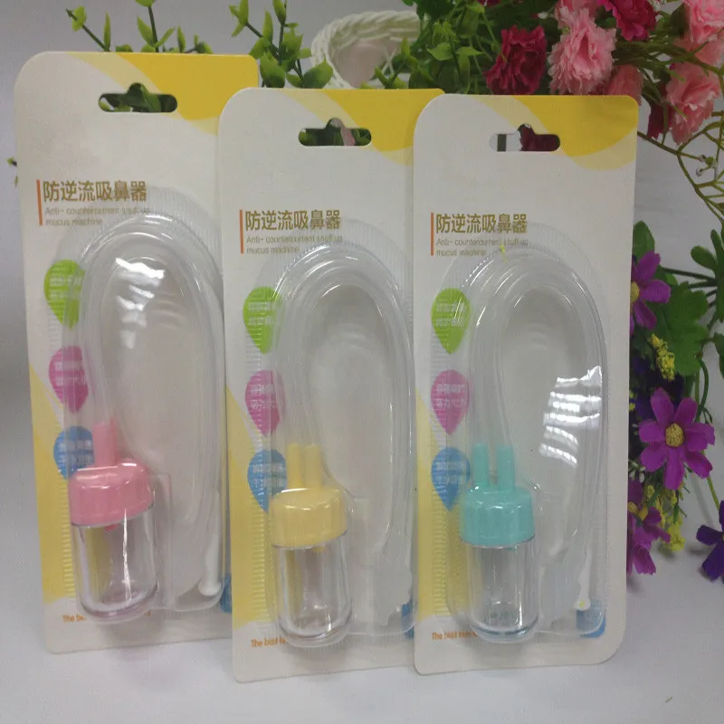 Random Color 1 Pcs Infant Safe Nose Cleaner Vacuum Suction Nasal Mucus Runny Aspirator High Quality Hot Baby Kids Healthy Care Convenient - Цвет: Random Color